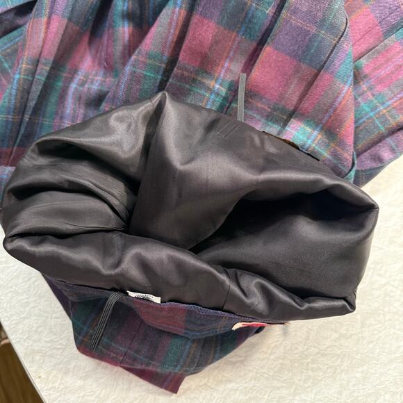 Vintage Corbin Ltd 100% Wool Tartan Maxi Skirt Plaid Lined Long Skirt USA Made - Picture 6 of 14